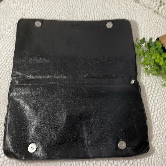 Large shimmer satin pleated clutch like new! - Picture 4 of 6